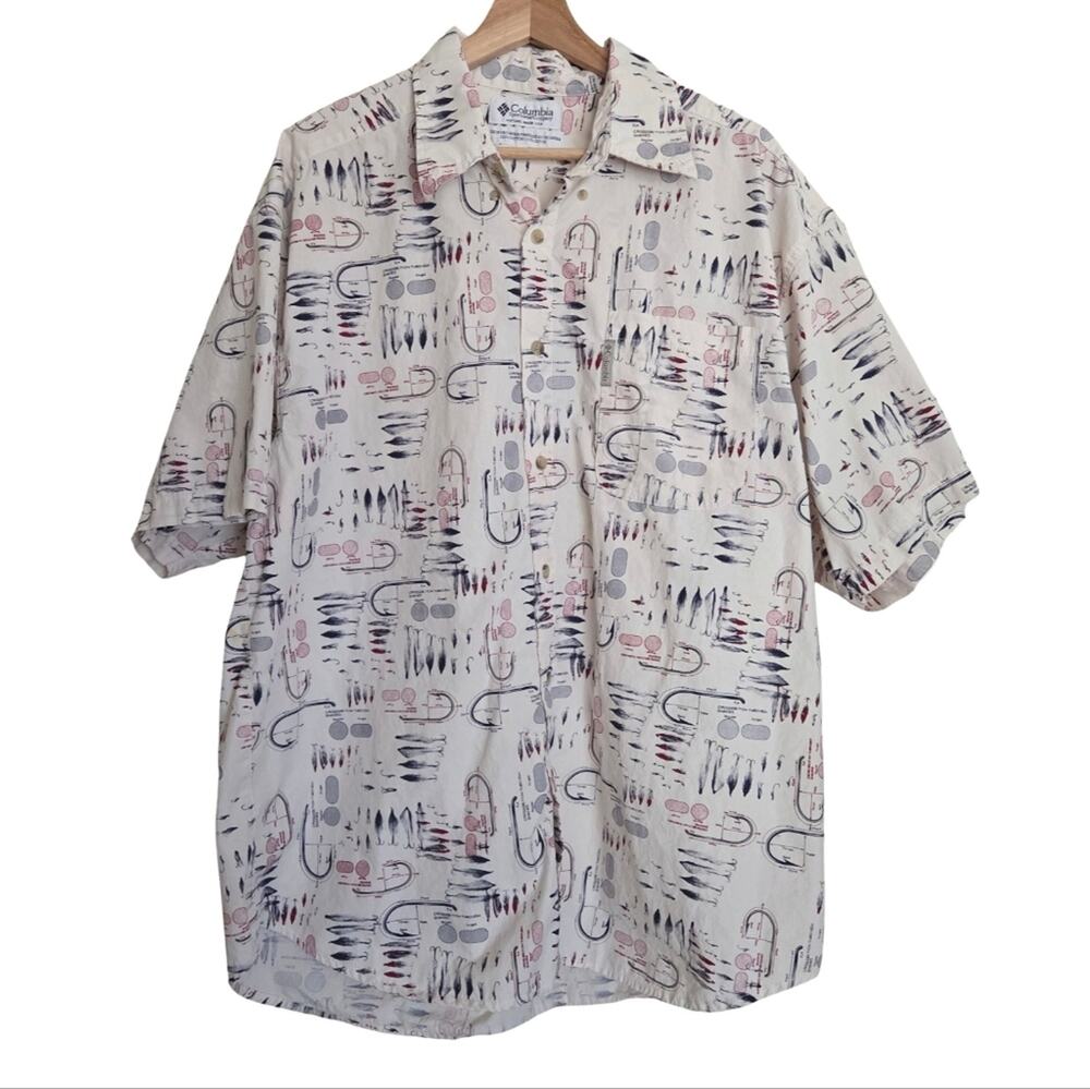 Columbia | Fishing Graphic Button Up Cotton Shirt